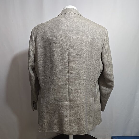 David Donahue Loro Piana Linen Tweed Blazer Mens Size 48 Semi Unstructured - Picture 4 of 13